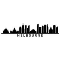 Melbourne Horizonte ilustrado em branco fundo vetor