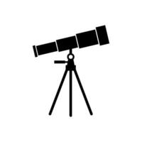 telescópio ilustrado em branco fundo vetor