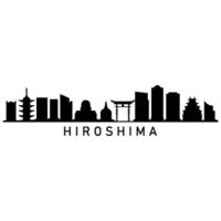 Hiroshima Horizonte em branco fundo vetor