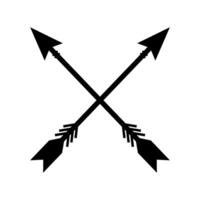 cruzado Setas; flechas ilustrado em branco fundo vetor