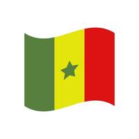 Senegal bandeira ilustrado em uma branco fundo vetor