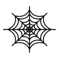 ilustrado aranha rede em branco fundo vetor
