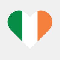 Irlanda nacional bandeira vetor ilustração. Irlanda coração bandeira.