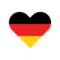 Alemanha nacional bandeira vetor ilustração. Alemanha coração bandeira.