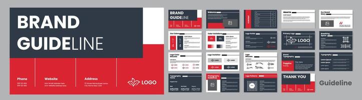 estilo guia modelo para branding orientações vetor