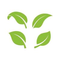 ícone de vetor do elemento folha verde da natureza. desenho de símbolo vetorial de folhas verdes