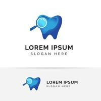 modelo de logotipo dental. desenhos de símbolos de ícones de cuidados dentários vetor