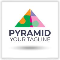 vetor pirâmide logotipo Projeto modelo