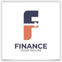 vetor carta f financeiro companhia logotipo Projeto modelo