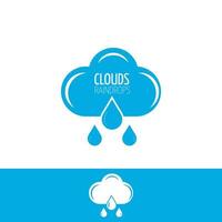 símbolo de nuvem de chuva para design de site, logotipo, clima, conceito de internet modelo de ícone de nuvem de chuva vetor