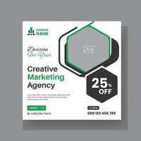 abstrato propaganda quadrado rede postar para companhia promoção. moderno digital marketing agência social meios de comunicação postar para negócios. vetor