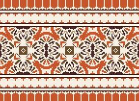 pixel tradicional étnico padronizar paisley flor ikat fundo abstrato asteca africano indonésio indiano desatado padronizar para tecido impressão pano vestir tapete cortinas e sarongue vetor