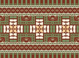 étnico geométrico tecido padronizar Cruz ponto.ikat bordado étnico oriental pixel padronizar azul fundo. resumo,vetor,ilustração. textura,vestuário,quadro,decoração,motivos,seda papel de parede. vetor