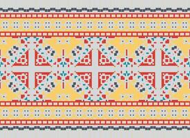 pixel tradicional étnico padronizar paisley flor ikat fundo abstrato asteca africano indonésio indiano desatado padronizar para tecido impressão pano vestir tapete cortinas e sarongue vetor