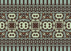 pixel tradicional étnico padronizar paisley flor ikat fundo abstrato asteca africano indonésio indiano desatado padronizar para tecido impressão pano vestir tapete cortinas e sarongue vetor