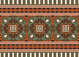 pixel tradicional étnico padronizar paisley flor ikat fundo abstrato asteca africano indonésio indiano desatado padronizar para tecido impressão pano vestir tapete cortinas e sarongue vetor