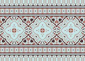 pixel tradicional étnico padronizar paisley flor ikat fundo abstrato asteca africano indonésio indiano desatado padronizar para tecido impressão pano vestir tapete cortinas e sarongue vetor