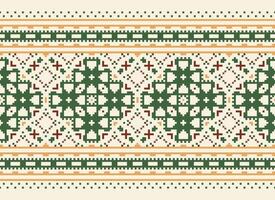 uma lindo têxtil digital Projeto conjunto do damasco Mughal paisley ornamental ikat étnico Cruz ponto padronizar decoração fronteira retro luxo estilo papel de parede presente cartão quadro, Armação para mulheres pano frente costas dupatta vetor