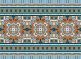 pixel tradicional étnico padronizar paisley flor ikat fundo abstrato asteca africano indonésio indiano desatado padronizar para tecido impressão pano vestir tapete cortinas e sarongue vetor