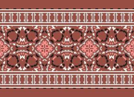 pixel étnico padronizar vetor fundo. desatado padronizar tradicional, Projeto para fundo, papel de parede, batik, tecido, tapete, roupas, invólucro, e têxtil.étnico padronizar vetor ilustração.