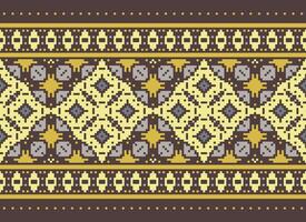 uma lindo têxtil digital Projeto conjunto do damasco Mughal paisley ornamental ikat étnico Cruz ponto padronizar decoração fronteira retro luxo estilo papel de parede presente cartão quadro, Armação para mulheres pano frente costas dupatta vetor