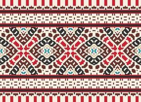 pixel tradicional étnico padronizar paisley flor ikat fundo abstrato asteca africano indonésio indiano desatado padronizar para tecido impressão pano vestir tapete cortinas e sarongue vetor