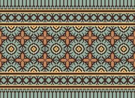 uma lindo têxtil digital Projeto conjunto do damasco Mughal paisley ornamental ikat étnico Cruz ponto padronizar decoração fronteira retro luxo estilo papel de parede presente cartão quadro, Armação para mulheres pano frente costas dupatta vetor