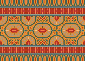 pixel étnico padronizar vetor fundo. desatado padronizar tradicional, Projeto para fundo, papel de parede, batik, tecido, tapete, roupas, invólucro, e têxtil.étnico padronizar vetor ilustração.
