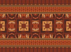 pixel étnico padronizar vetor fundo. desatado padronizar tradicional, Projeto para fundo, papel de parede, batik, tecido, tapete, roupas, invólucro, e têxtil.étnico padronizar vetor ilustração.