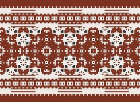 pixel Cruz ponto padronizar com floral projetos. tradicional Cruz ponto bordado. geométrico étnico padrão, bordado, têxtil ornamentação, tecido, mão costurado padrão, cultural costura vetor