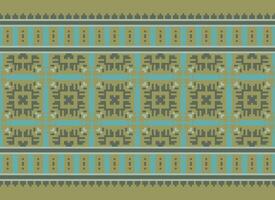 étnico geométrico tecido padronizar Cruz ponto.ikat bordado étnico oriental pixel padronizar azul fundo. resumo,vetor,ilustração. textura,vestuário,quadro,decoração,motivos,seda papel de parede. vetor