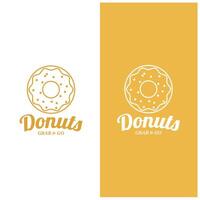 vetor rosquinha logotipo modelo. doce saboroso rosquinha logótipo backgrond Esmalte sobremesa placa para cafeteria restaurante parar. agarrar e ir conceito