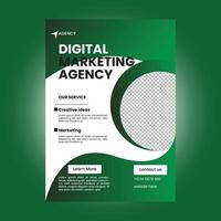 folheto de agência de marketing digital vetor