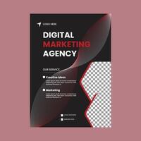 folheto de agência de marketing digital vetor