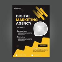 folheto de agência de marketing digital vetor