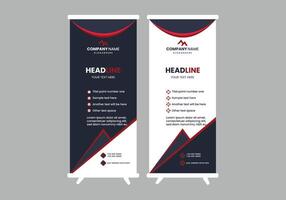 negócios roll up banner design vetor