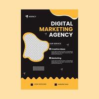 folheto de agência de marketing digital vetor