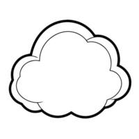 limpar \ limpo vetor esboço do uma nuvem ícone para versátil formulários.