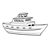 simplificado vetor esboço do uma barco ícone para versátil usar.