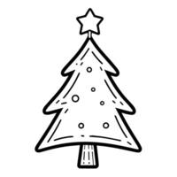 limpar \ limpo vetor esboço do uma Natal árvore ícone para versátil formulários.