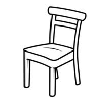 limpar \ limpo vetor esboço do uma cadeira ícone para versátil formulários.