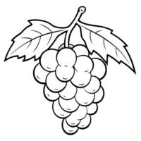 lustroso uva esboço ícone dentro vetor formato para com tema de frutas projetos.