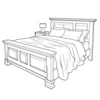 transformar desenhos com nosso lustroso e minimalista cama esboço ícone vetor. vetor