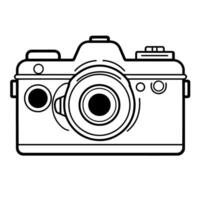 lustroso Câmera esboço ícone dentro vetor formato para com tema fotográfico projetos.