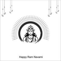 rama com mensagem hindi significado shri RAM navami fundo vetor