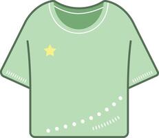 uma verde t - camisa com uma Estrela em isto vetor