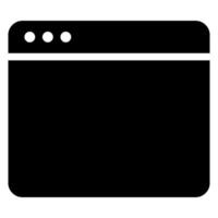 ícone de glifo do navegador vetor