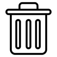 ícone de linha de lixo vetor