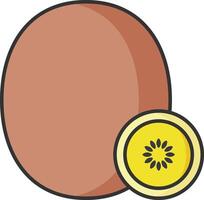 a ovo e uma limão fatia vetor