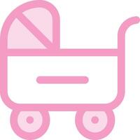 ícone de carrinho de bebê vetor